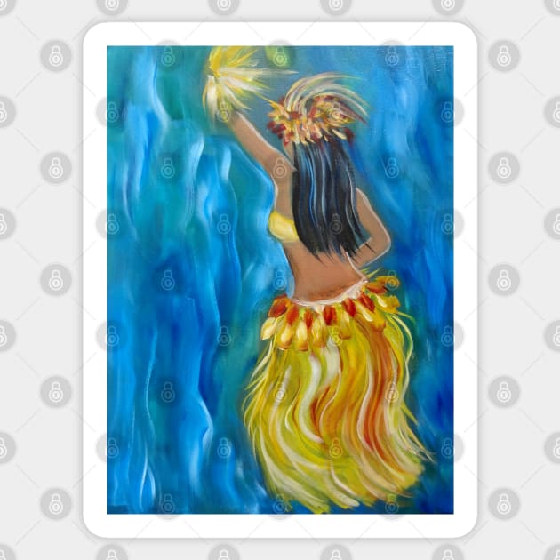 Hula Grass Skirt Sticker by jennyleeandjim